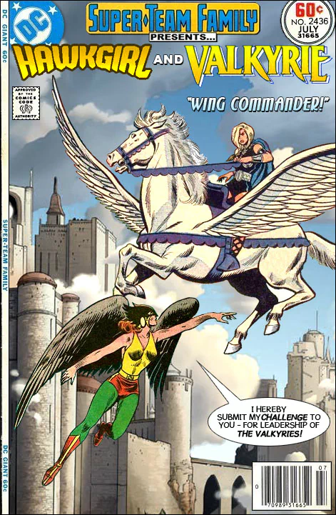 wings pegasus Hawkgirl (DC Comics) Valkyrie (Marvel Comics) Comic crossover Image