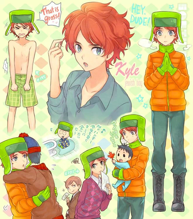 hat red hair Stan Marsh Eric Cartman Ike Broflovski Kyle Broflovski TV Show South Park Image