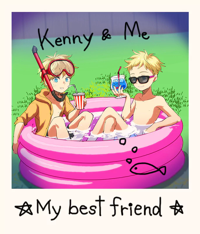 drink pool blonde Butters Stotch Kenny McCormick TV Show South Park Image