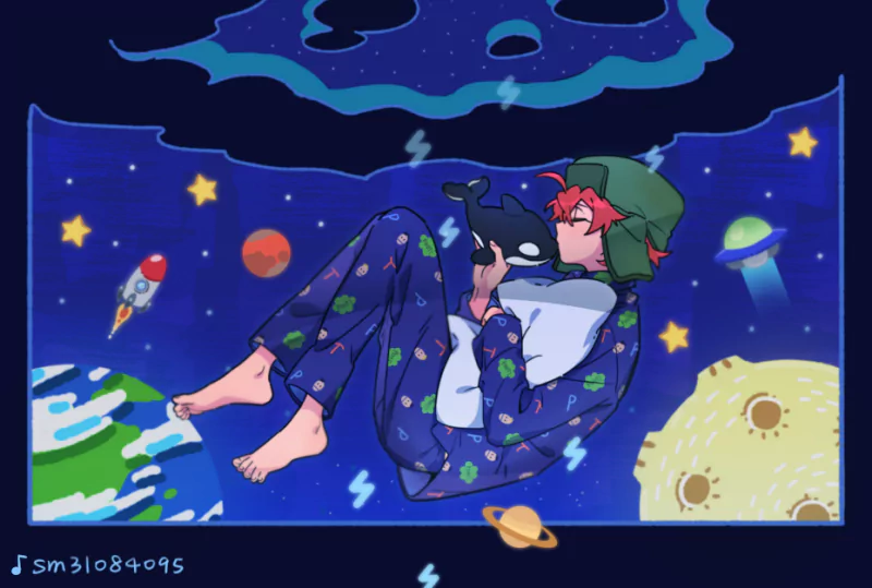 red hair killer whale pillow hat space plush feet Kyle Broflovski pajamas TV Show South Park Image