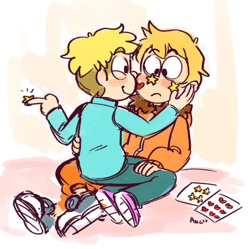 blonde sticker Kenny McCormick Butters Stotch TV Show South Park Image