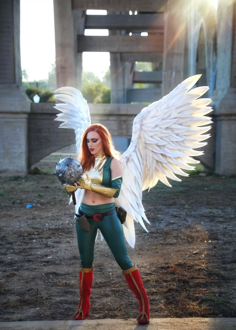 mace red hair wings Hawkgirl (DC Comics) woman cosplay Image