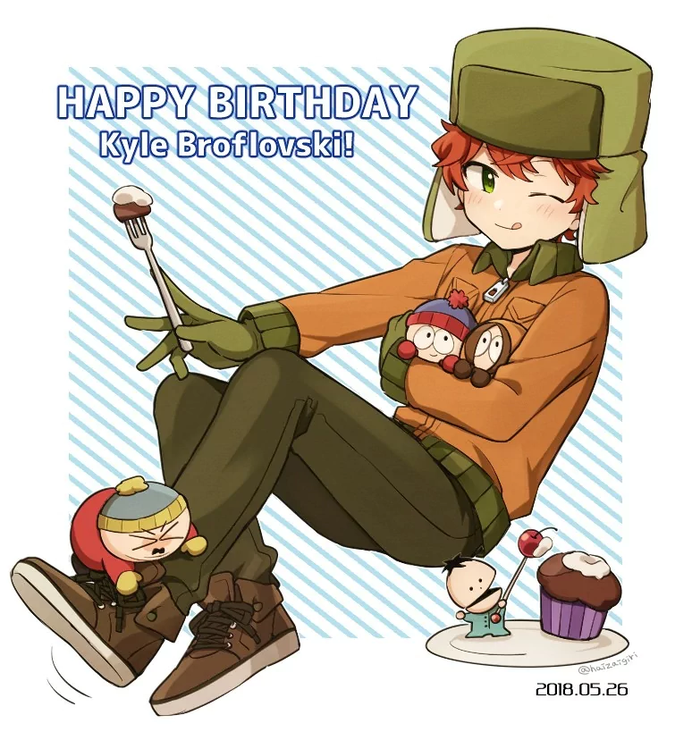 sneakers hat red hair green eyes cupcake Kenny McCormick Stan Marsh Ike Broflovski Kyle Broflovski TV Show South Park Image