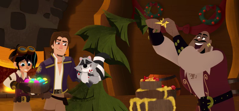 brown hair black hair goggles Rudiger (Tangled) Varian (Tangled) Lance Strongbow Eugene Fitzherbert TV Show Tangled: The Series Image