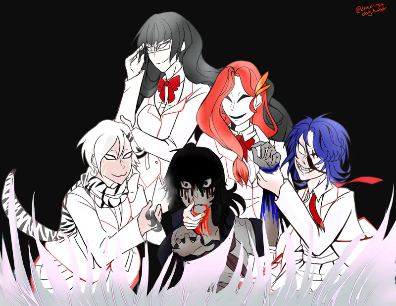 Kuroko Kamenaga Aoi Ryugoku Akane Toriyasu Shiromi Torayoshi Ayano Aishi video game Yandere simulator Image