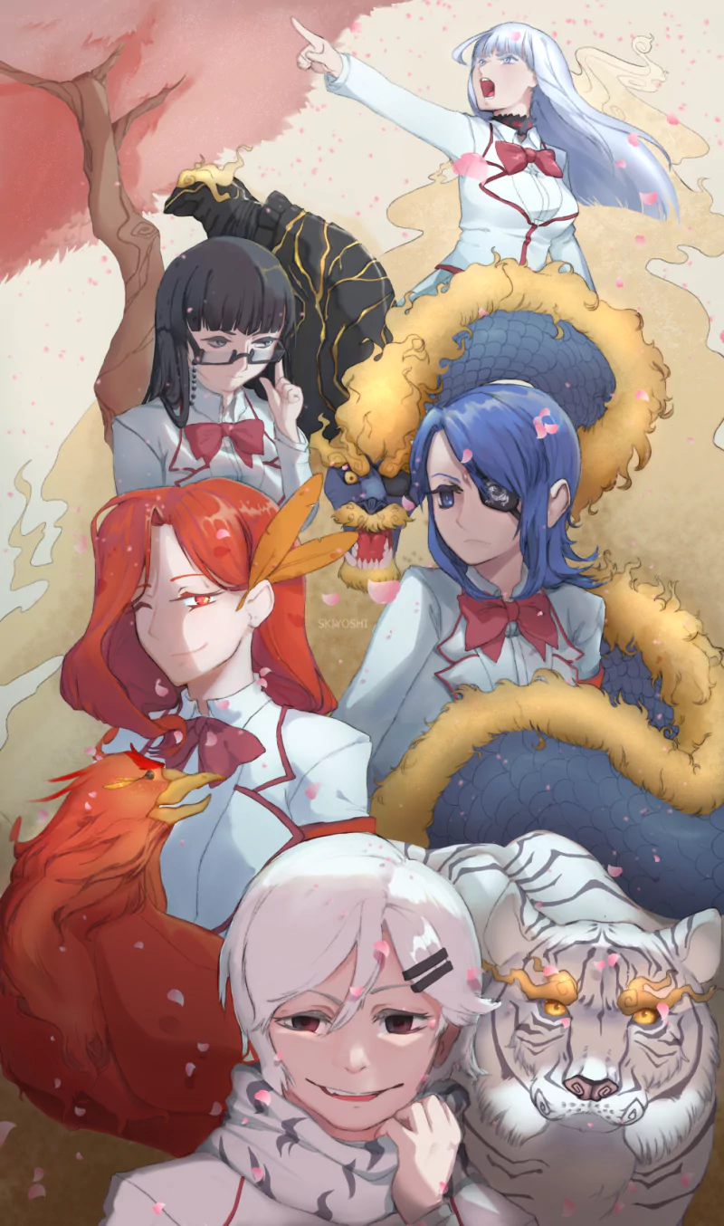 Shiromi Torayoshi Akane Toriyasu Kuroko Kamenaga Aoi Ryugoku Megami Saikou video game Yandere simulator Image