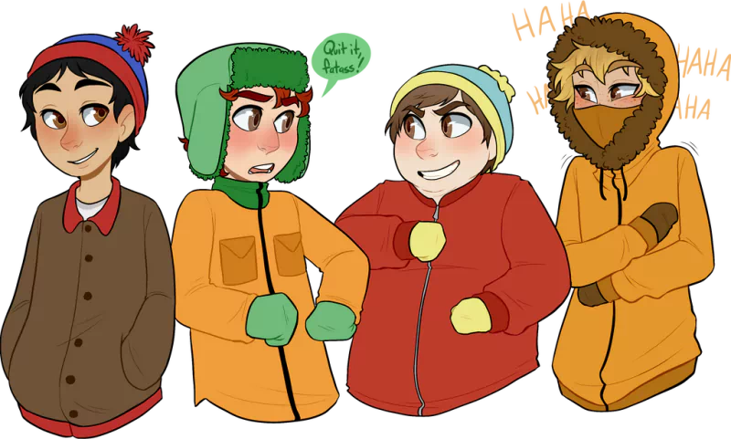 Kenny McCormick Eric Cartman Kyle Broflovski Stan Marsh TV Show South Park Image