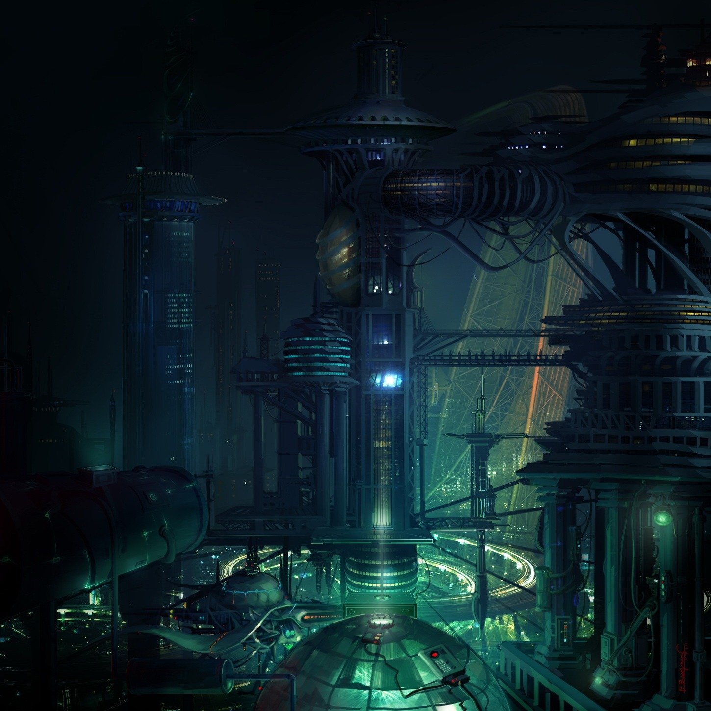 Sci Fi City Art