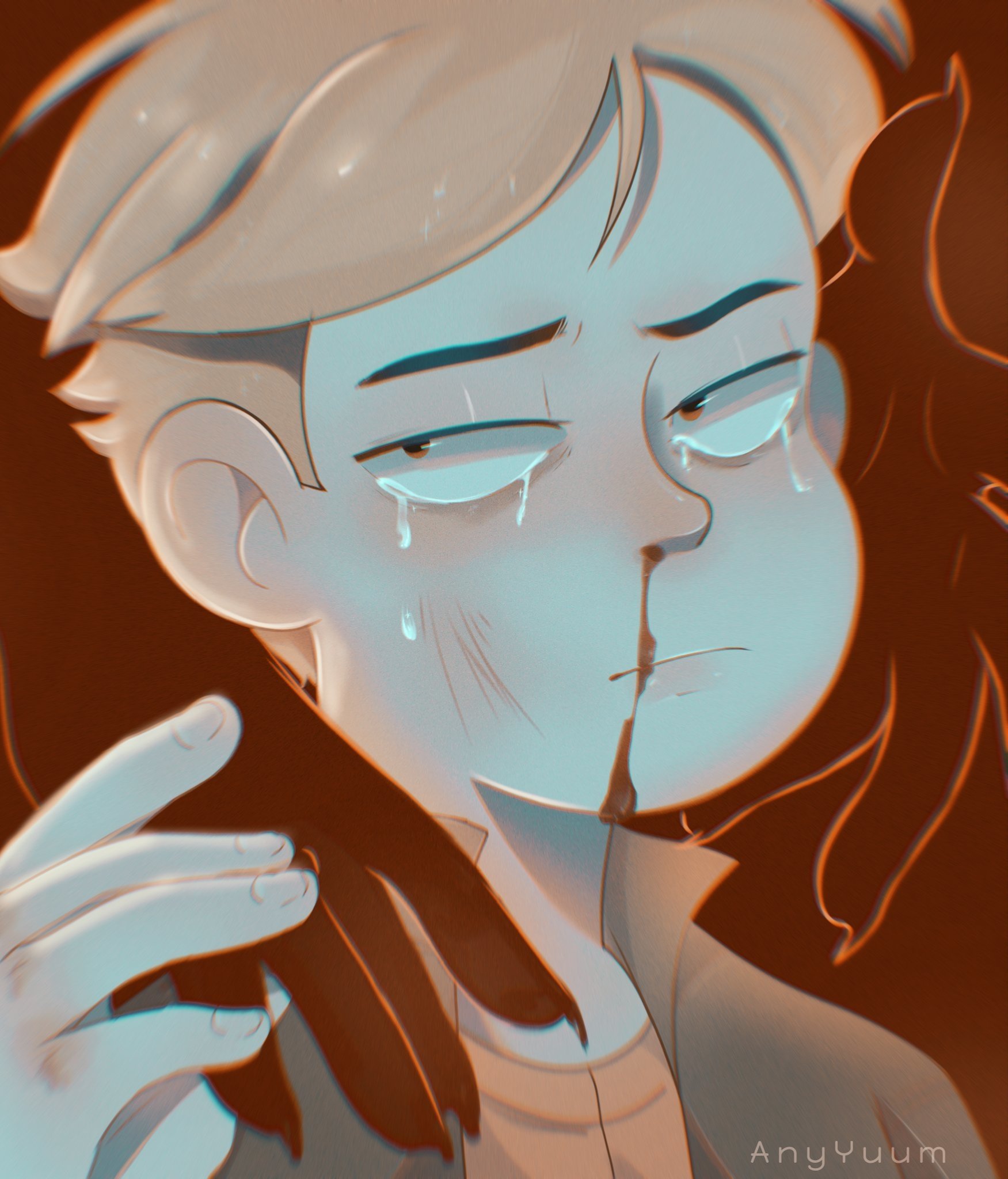 Download Tears Blonde Hand Gary Goodspeed TV Show Final Space Art