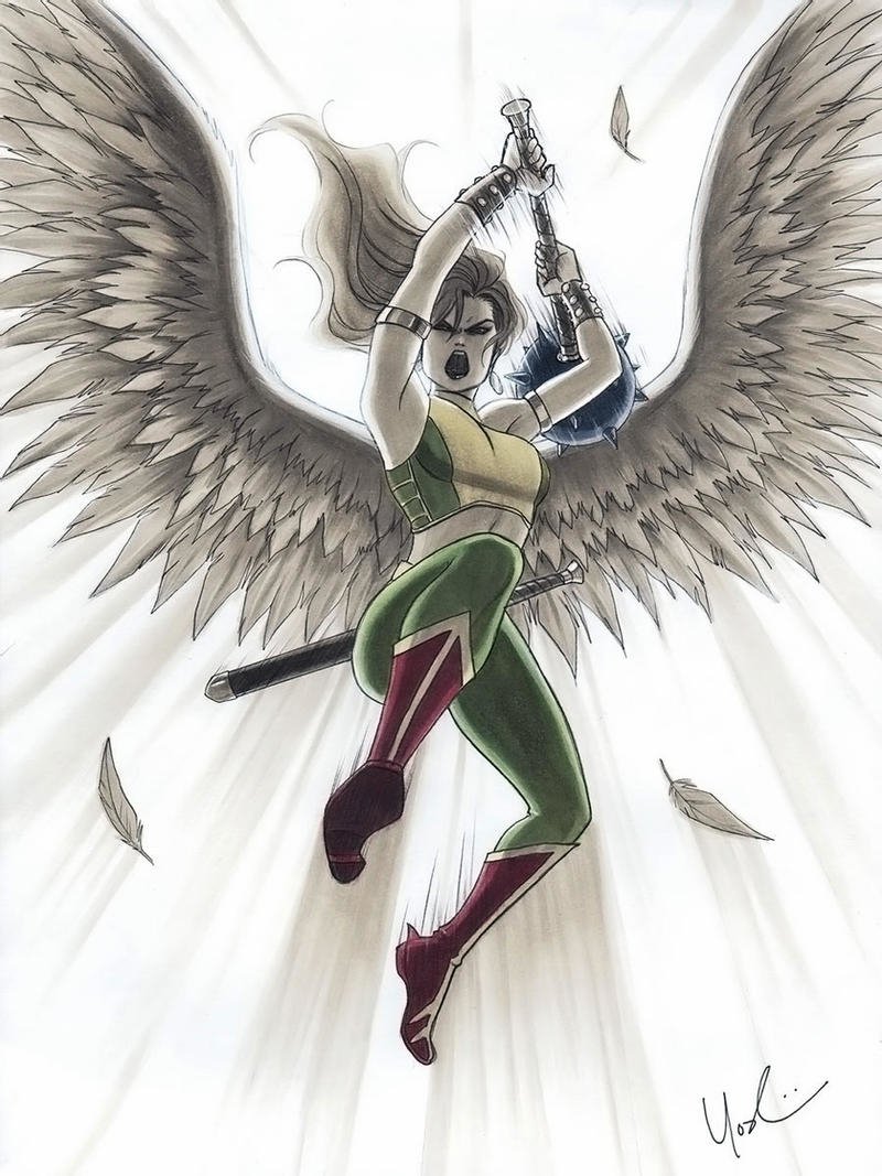Download Shiera Sanders Mace Wings DC Comics Hawkgirl (DC Comics) Comic Art