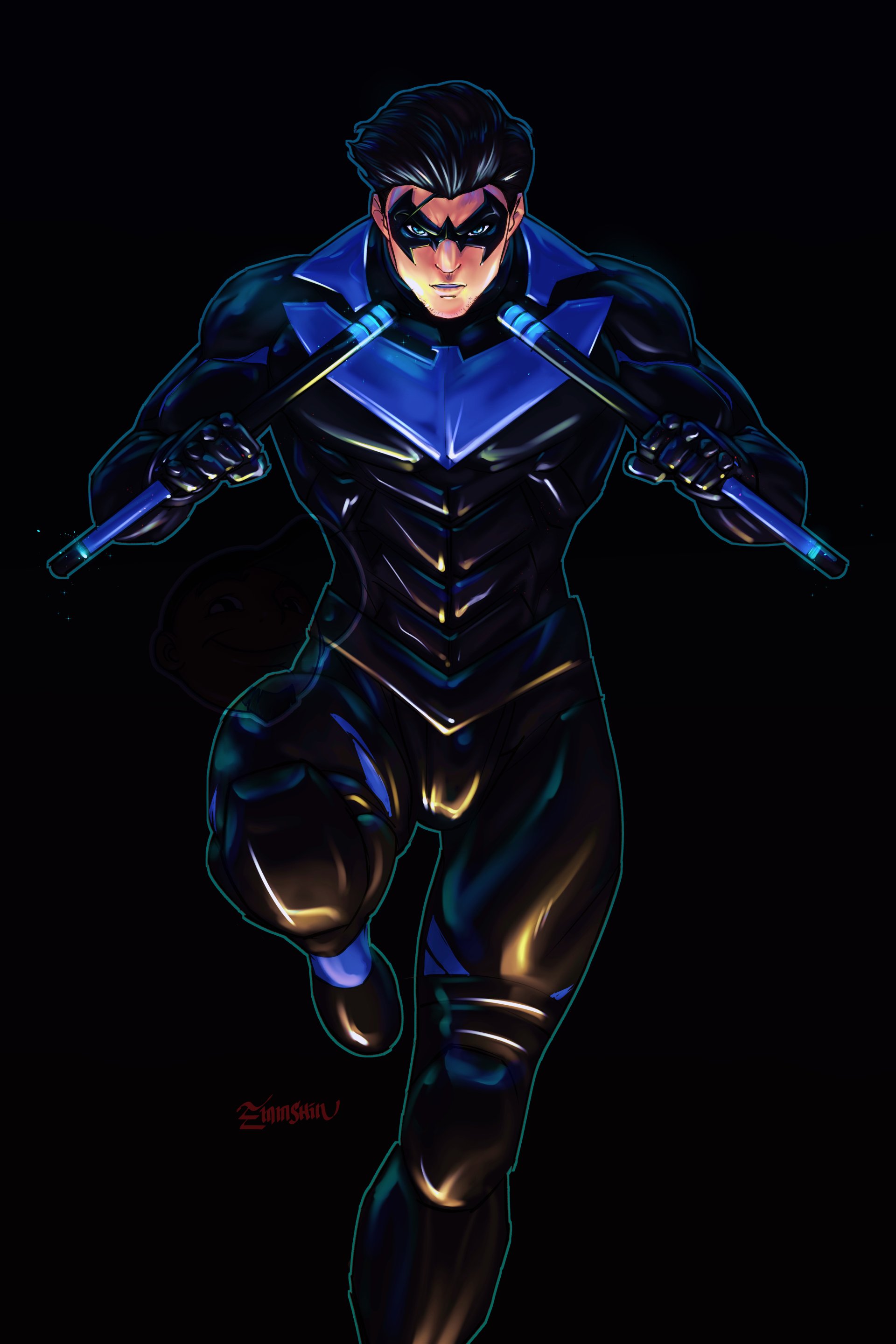 Download Dick Grayson Nightwing Video Game Gotham Knights Art