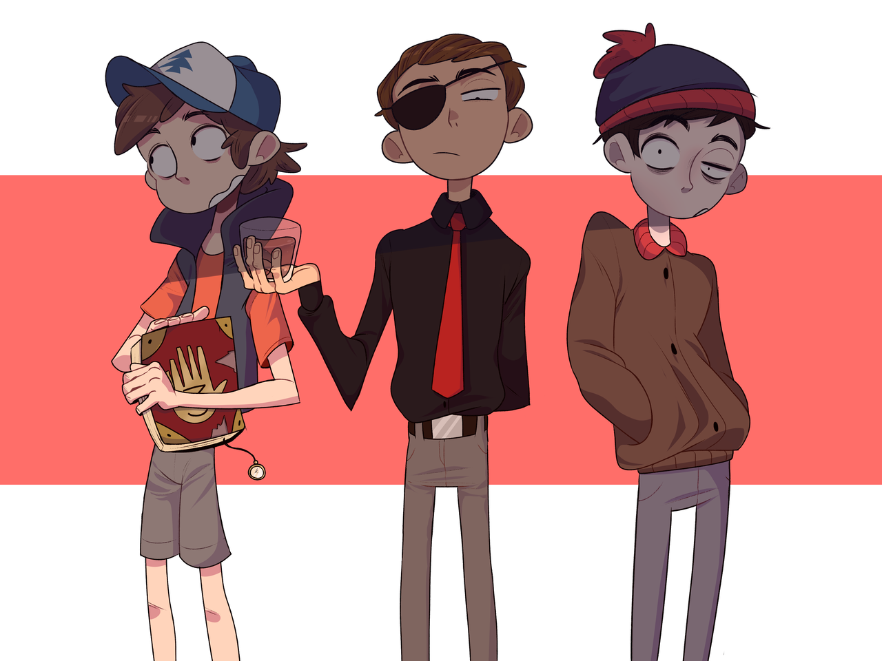 Download Morty Smith Rick And Morty Gravity Falls South Park Stan Marsh Dipper Pines TV Show Crossover Art
