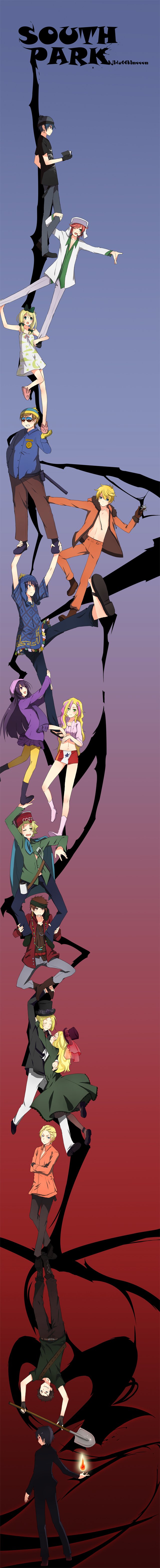 Download Eric Cartman Butters Stotch Kenny McCormick Tweek Tweak Clyde Donovan Pip Pirrup Damien Thorn (South Park) Bebe Stevens Wendy Testaburger Stan Marsh Kyle Broflovski TV Show South Park Art