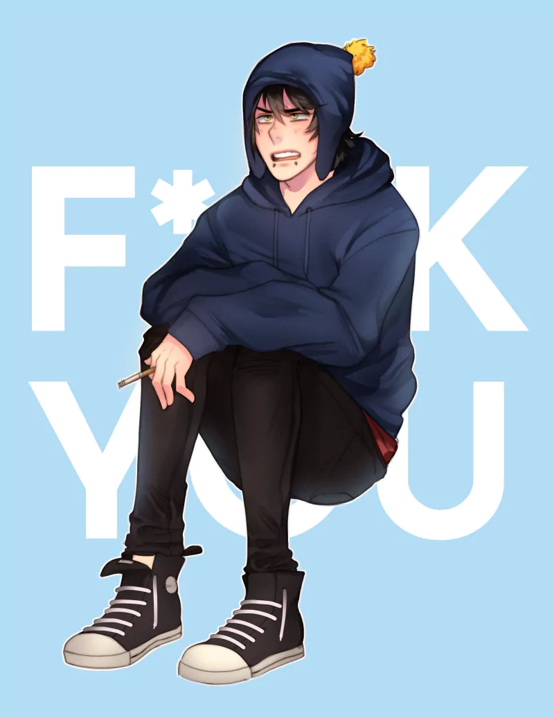 cigarette black hair green eyes hat sneakers Craig Tucker TV Show South Park Image