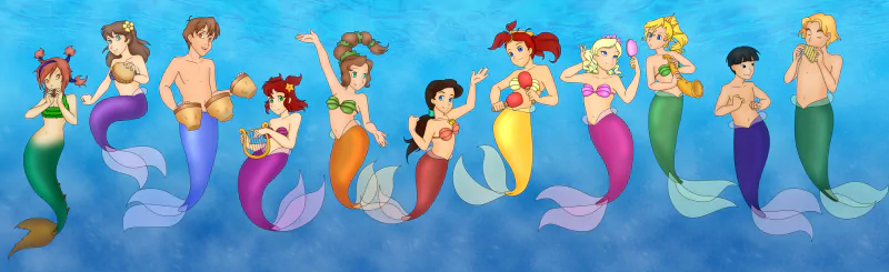 Disney The Little Mermaid merman mermaid Alex (The Little Mermaid) Melody (The Little Mermaid) movie The Little Mermaid (1989) Image