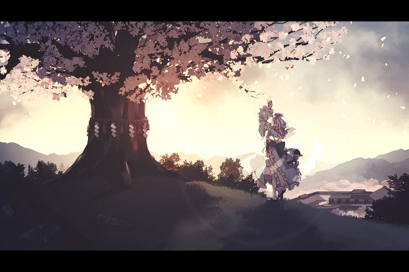 Yuyuko Saigyouji Anime Touhou Image