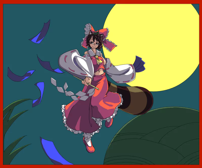 Mamizou Futatsuiwa Reimu Hakurei Anime Touhou Image