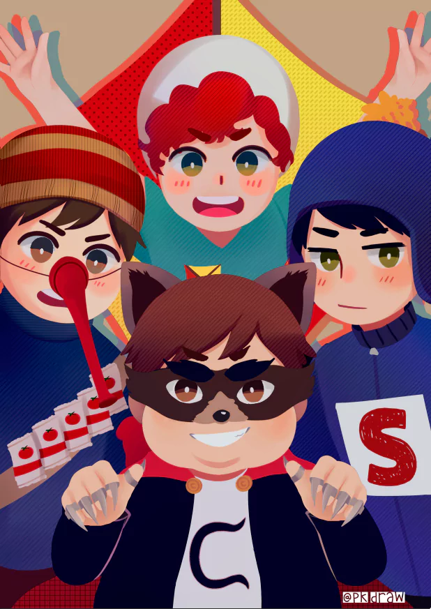 The Coon (South Park) Mosquito (South Park) Craig Tucker Human Kite (South Park) Super Craig (South Park) Clyde Donovan Eric Cartman Kyle Broflovski video game South Park: The Fractured But Whole Image