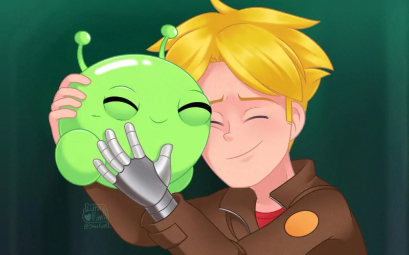 alien smile blonde hug Mooncake (Final Space) Gary Goodspeed TV Show Final Space Image