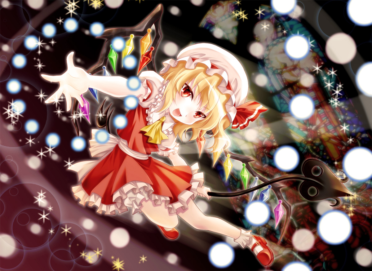 Touhou 6. Тохо 6. Flandre Scarlet danmaku. Touhou Art.