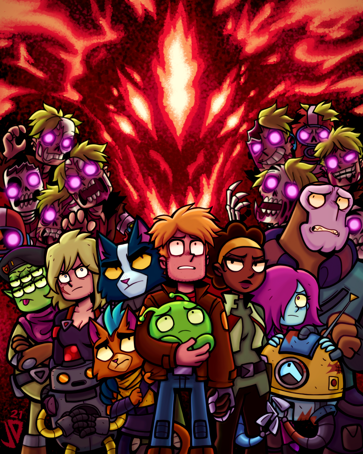 Download Invictus (Final Space) Ash Graven H.U.E (Final Space) KVN (Final Space) Zombie Fox (Final Space) Tribore (Final Space) Sheryl Goodspeed Mooncake (Final Space) Quinn Airgon Gary Goodspeed TV Show Final Space Art