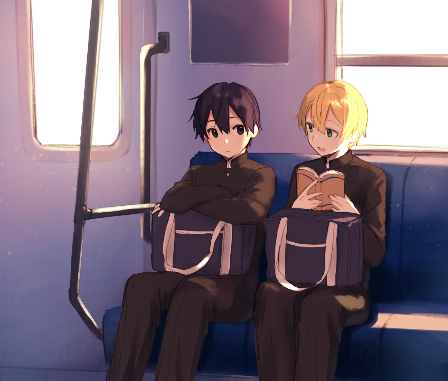 Download School Uniform Kazuto Kirigaya Eugeo (Sword Art Online) Kirito (Sword Art Online) Anime Sword Art Online Art
