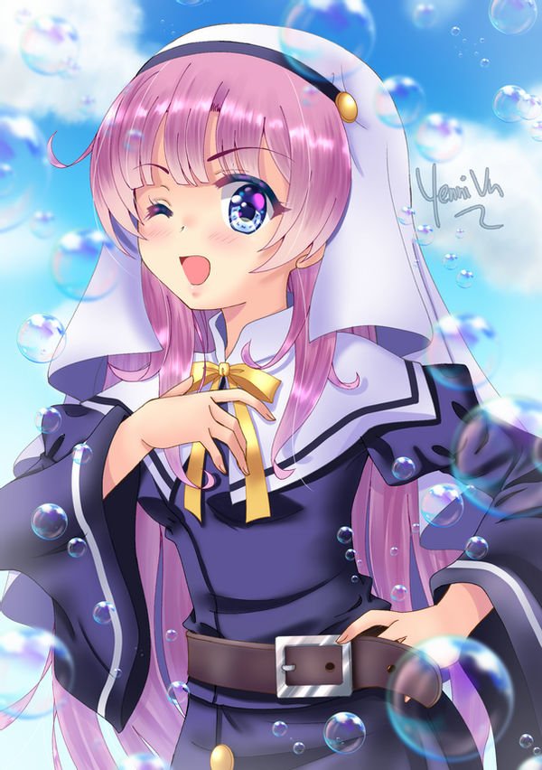 Download Hina Satō Wink Anime The Day I Became A God Art