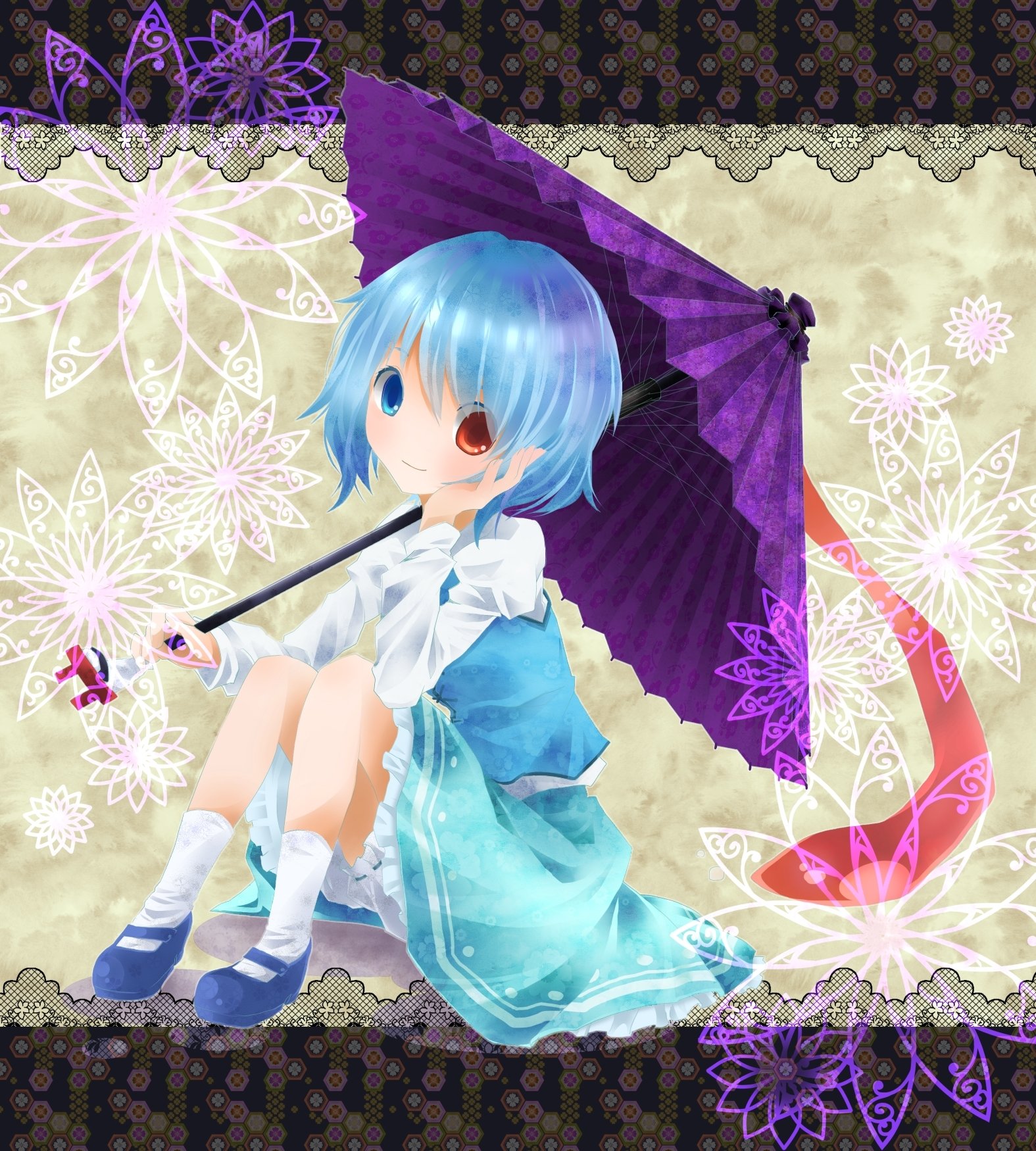 Download Heterochromia Kogasa Tatara Anime Touhou Art