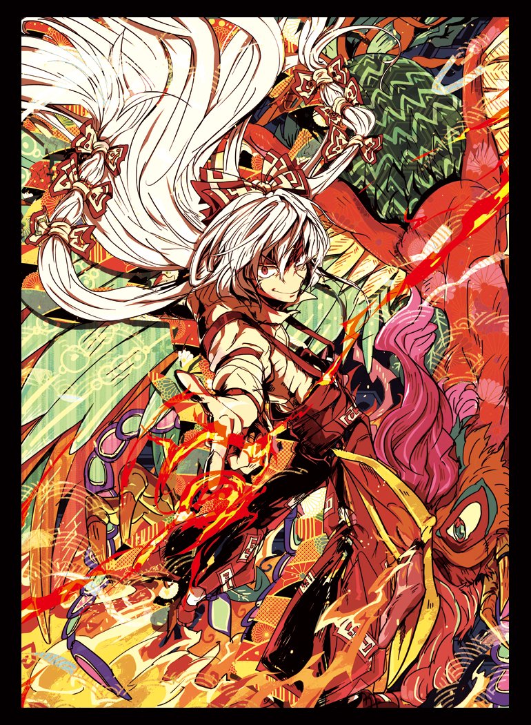 Download Fujiwara No Mokou Anime Touhou Art