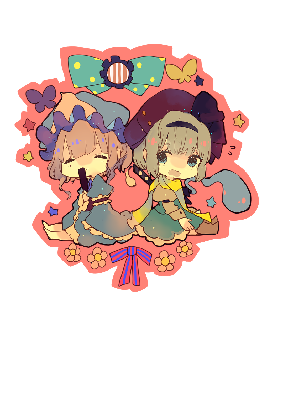 Download Myon (Touhou) Youmu Konpaku Yuyuko Saigyouji Anime Touhou Art