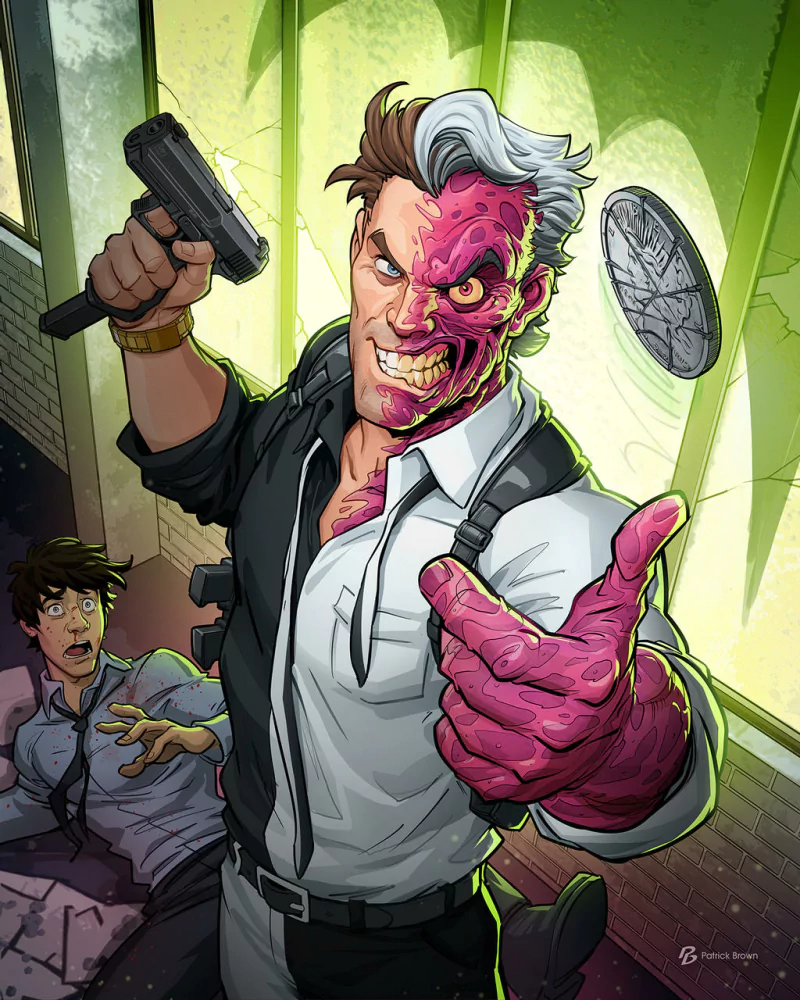 two-toned hair DC Comics Comic Two-Face Image