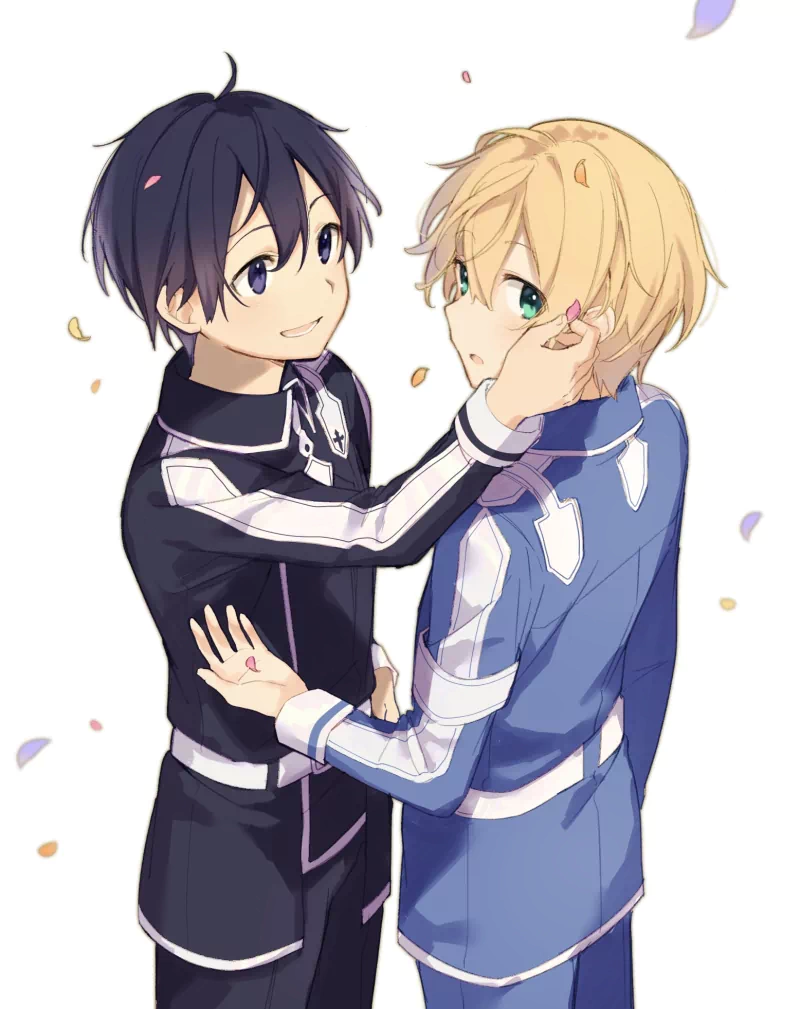 black hair blonde Eugeo (Sword Art Online) Kirito (Sword Art Online) Anime Sword Art Online: Alicization Image