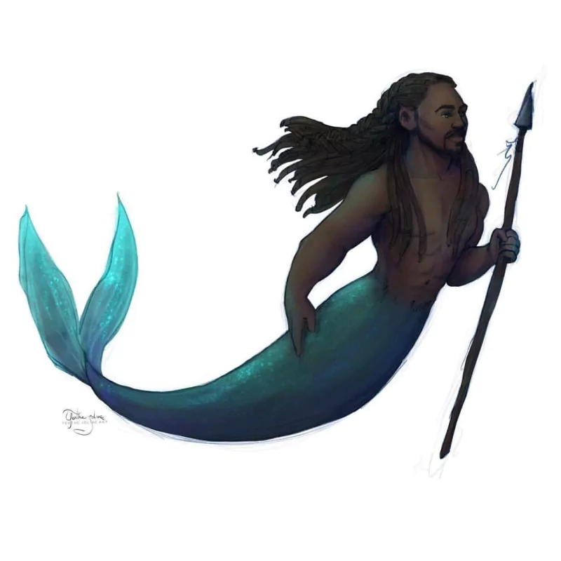 spear merman fantasy mermaid Image