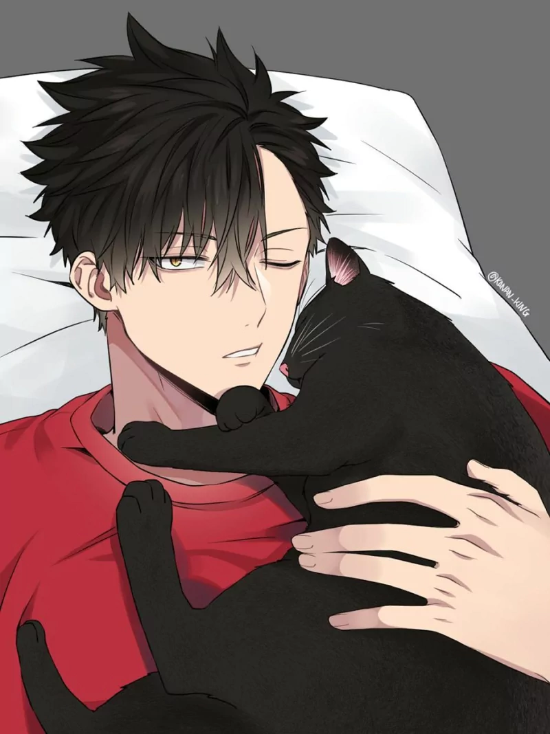 Tetsurō Kuroo Haikyū!! cat Anime anime cat Image