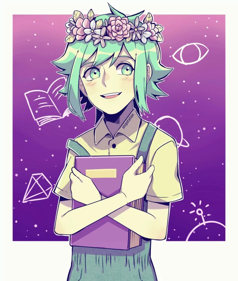 book green hair Basil (Omori) OMORI video game Image