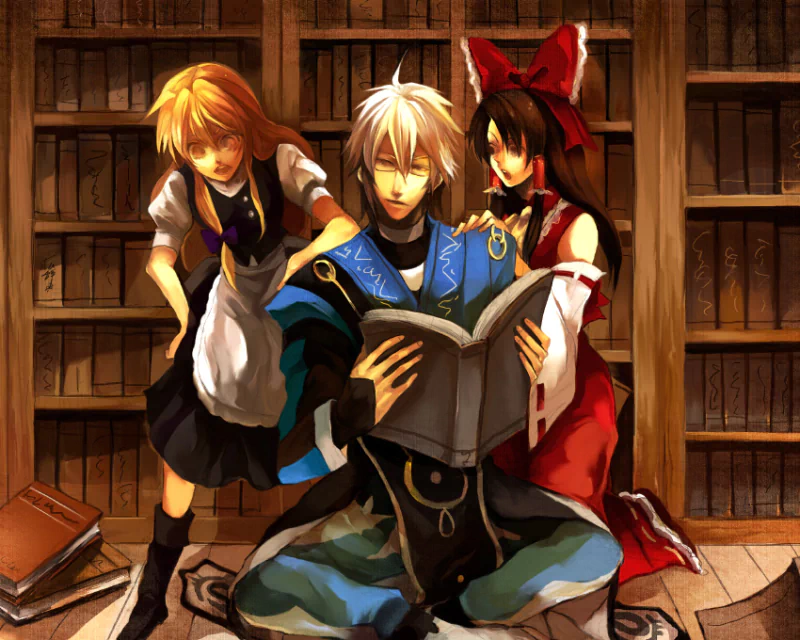 Rinnosuke Morichika Reimu Hakurei Marisa Kirisame Anime Touhou Image