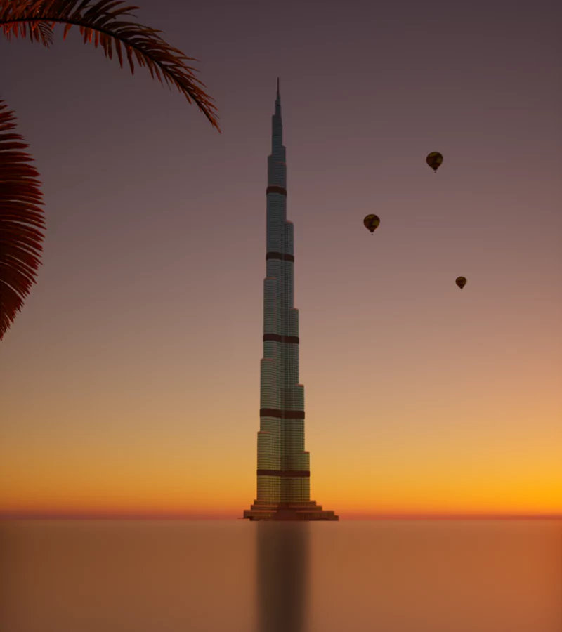  Burj Khalifa, Dubai, United Arab Emirates, rendered by Oldfarmer