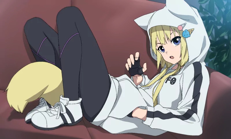 sneakers hoodie tail blonde Kon (Kemono Jihen) Anime Kemono Jihen Image