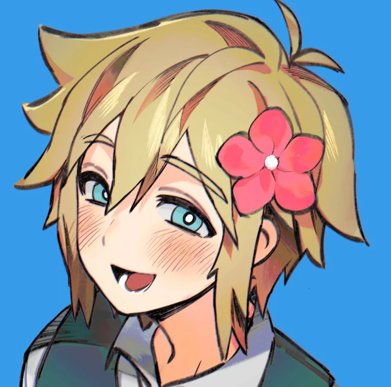 blue eyes OMORI blonde Basil (Omori) video game Image