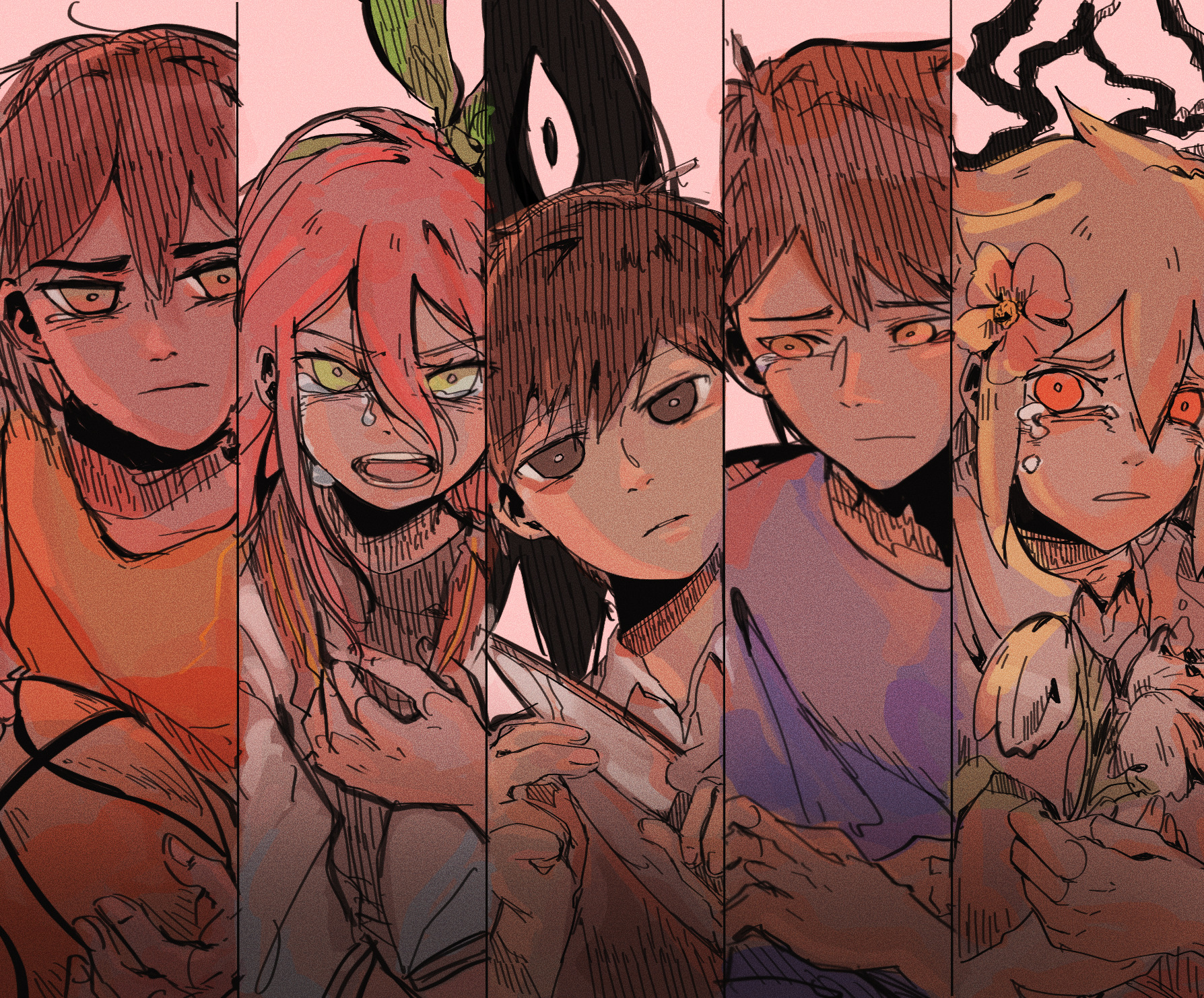 Download Something (Omori) Tears Kel (Omori) Aubrey (Omori) Hero (Omori) Basil (Omori) Sunny (Omori) OMORI Video Game Art