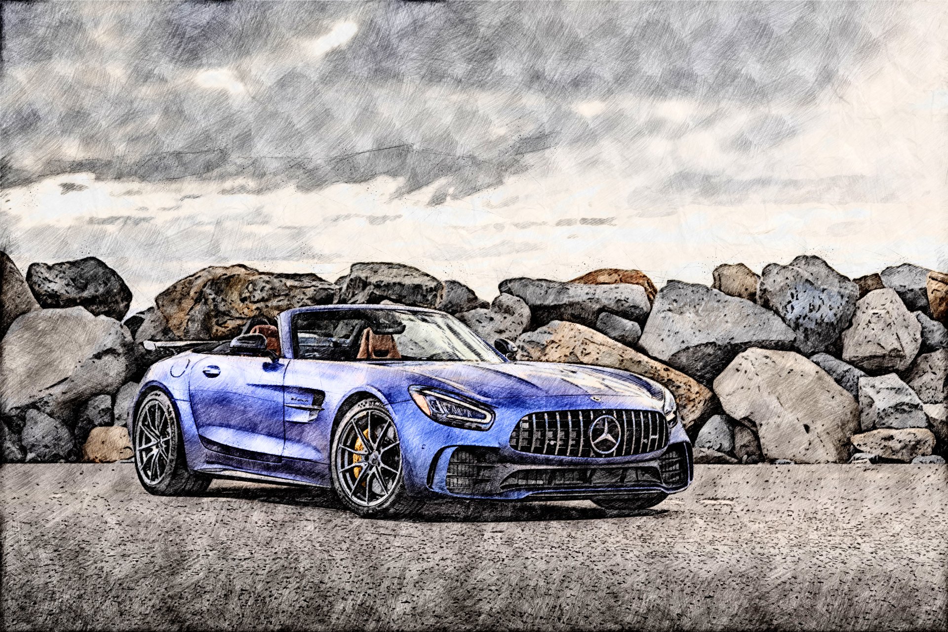 Download Car Vehicle Mercedes-AMG GT R Art by Bullseye