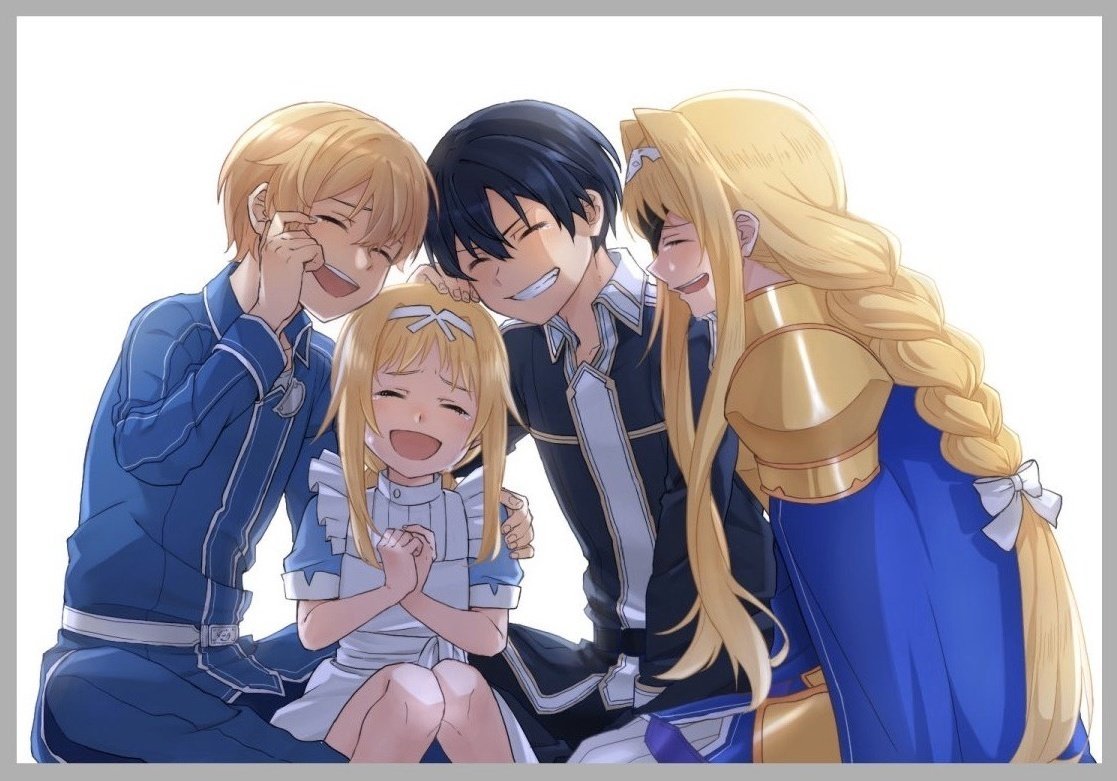Download Smile Tears Eugeo (Sword Art Online) Kirito (Sword Art Online) Alice Zuberg Anime Sword Art Online: Alicization Art