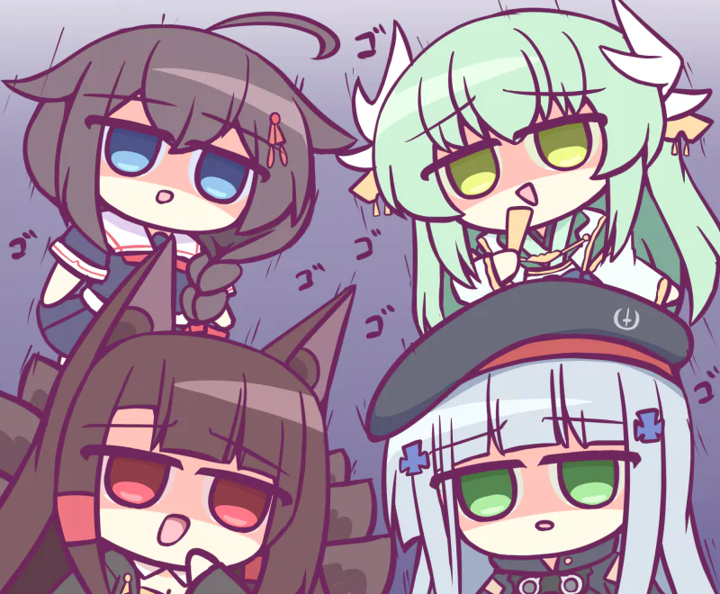 Shigure (Kancolle) Akagi (Azur Lane) HK416 (Girls Frontline) Kiyohime (Fate/Grand Order) Fate/Grand Order Fate (Series) Kantai Collection Girls Frontline Azur Lane Anime crossover Image
