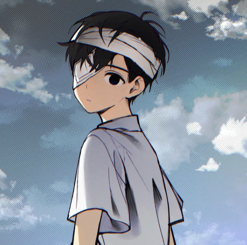 OMORI black hair eye patch Sunny (Omori) video game Image