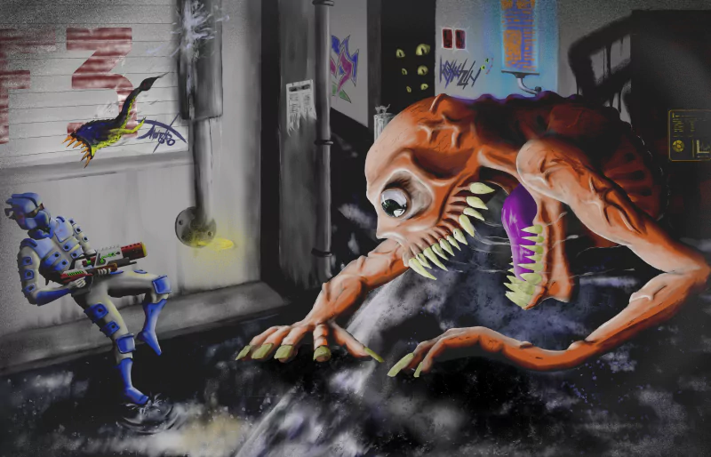 trash Sci Fi monster Image