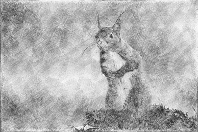  A squirrel drawing
