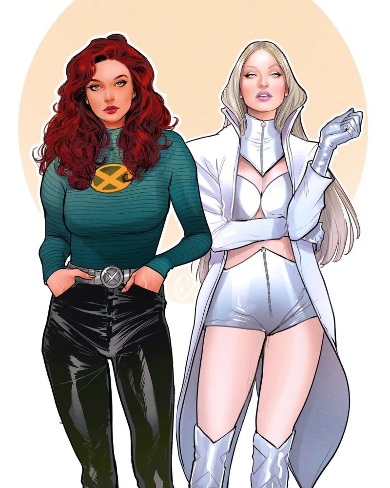 red hair blonde Emma Frost Jean Grey Comic X-Men Image