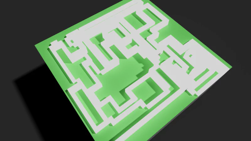 light green Voxel artistic Digital Art Image