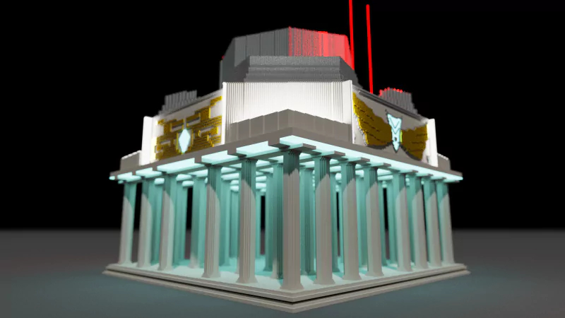 Voxel Greek artistic Digital Art Image