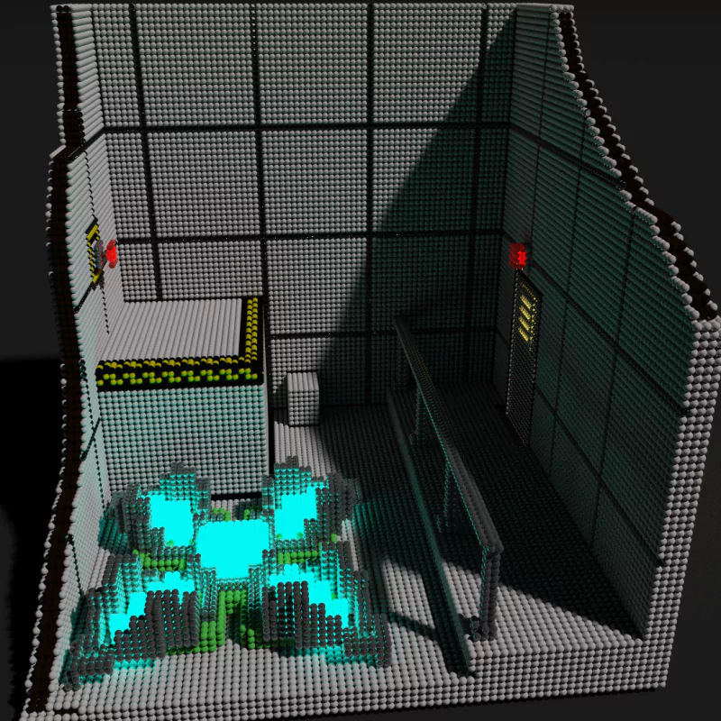 nuclear Voxel artistic Digital Art Image